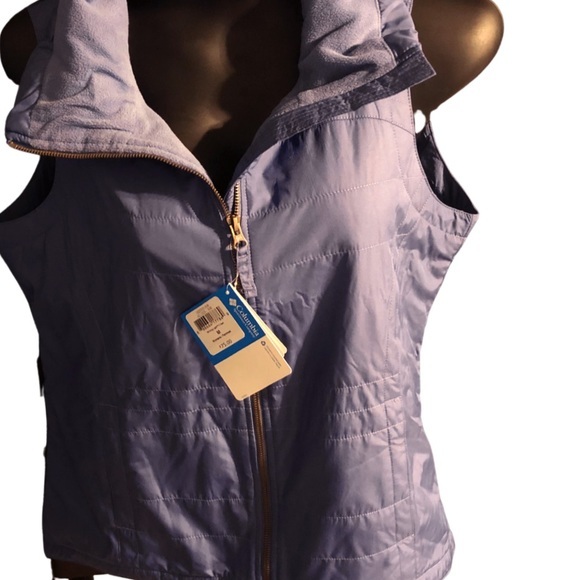 Columbia fleece lined Vest Shining Light Vest Blue Medium - Picture 13 of 14